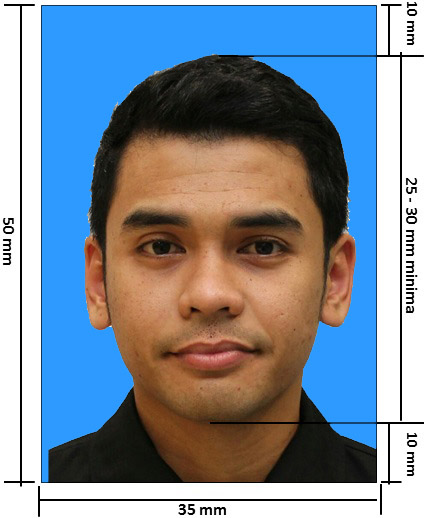 Passport Size Photo With Blue Background