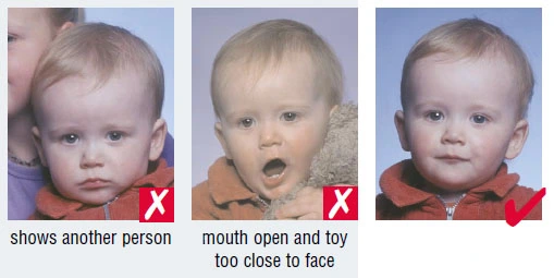 Mexico baby passport photo