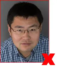 Unacceptable passport photo