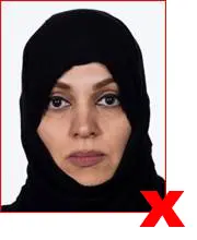 Unacceptable passport photo