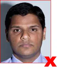 Unacceptable passport photo