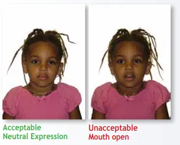 Canada children passport photo