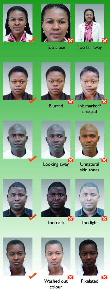 South Africa passport photo