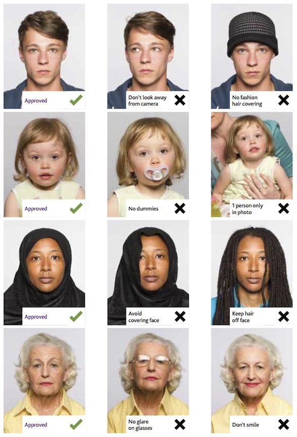 UK passport photo